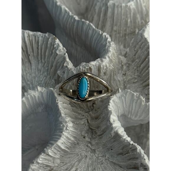 Unknown Factory Jewelry - 925 Sterling Silver Turquoise Ring Size 5.5